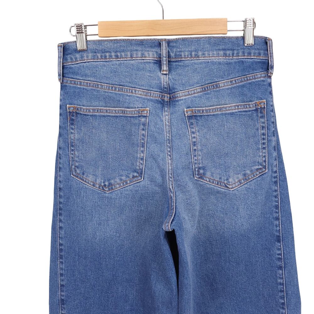 NWT Gap High Rise Stride Wide-Leg Ankle Jeans New Medium Indigo Size 28/6 Tall - Picture 7 of 10